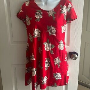 Cute rose splashed dress